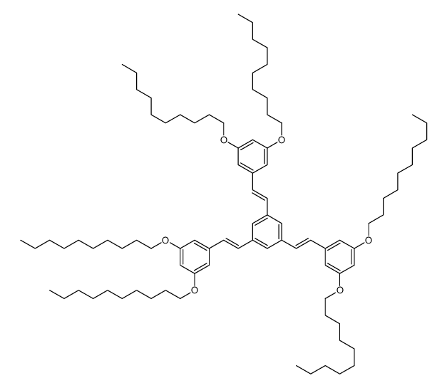 1,3,5-tris[2-(3,5-didecoxyphenyl)ethenyl]benzene结构式