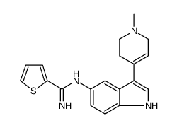 2-Thiophenecarboximidamide, N-[3-(1,2,3,6-tetrahydro-1-methyl-4-pyridinyl)-1H-indol-5-yl] Structure