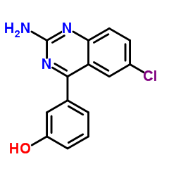 3-(2-Amino-6-chloro-4-quinazolinyl)phenol结构式