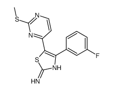 4-(3-fluorophenyl)-5-(2-methylsulfanylpyrimidin-4-yl)-1,3-thiazol-2-amine Structure