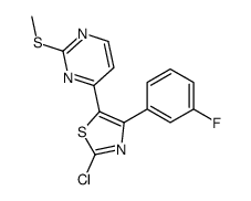 2-chloro-4-(3-fluorophenyl)-5-(2-methylsulfanylpyrimidin-4-yl)-1,3-thiazole结构式