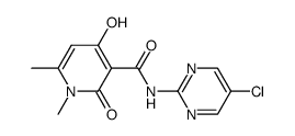 N-(5-chloro-2-pyrimidinyl)-1,6-dimethyl-4-hydroxy-2-oxo-1,2-dihydropyridine-3-carboxamide Structure