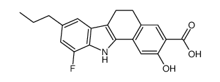 10-Fluoro-2-hydroxy-8-propyl-5,11-dihydro-6H-benzo[a]carbazole-3-carboxylic acid结构式