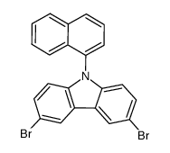 3,6-dibromo-9-(naphthalen-1-yl)-9H-carbazole结构式