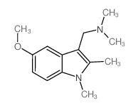 [(5-methoxy-1,2-dimethyl-1H-indol-3-yl)methyl]dimethylamine结构式