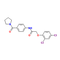2-(2,4-Dichlorophenoxy)-N-[4-(1-pyrrolidinylcarbonyl)phenyl]acetamide Structure