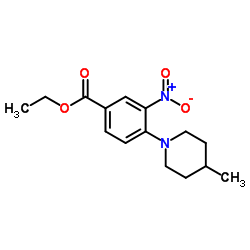 Ethyl 4-(4-methyl-1-piperidinyl)-3-nitrobenzoate结构式