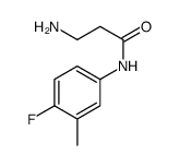 3-amino-N-(4-fluoro-3-methylphenyl)propanamide结构式