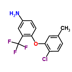 4-(2-Chloro-5-methylphenoxy)-3-(trifluoromethyl)aniline结构式