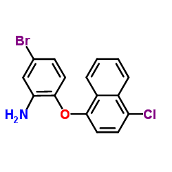 5-Bromo-2-[(4-chloro-1-naphthyl)oxy]aniline结构式