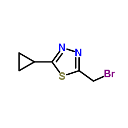 2-(Bromomethyl)-5-cyclopropyl-1,3,4-thiadiazole Structure