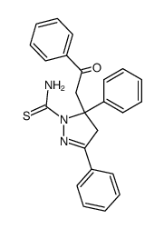 1-aminothiocarbonyl-5-phenacyl-3,5-diphenyl-2-pyrazoline结构式