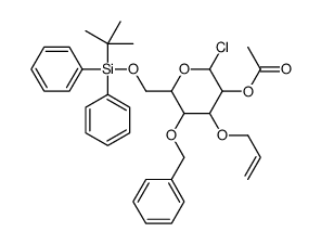 [6-[[tert-butyl(diphenyl)silyl]oxymethyl]-2-chloro-5-phenylmethoxy-4-prop-2-enoxyoxan-3-yl] acetate Structure