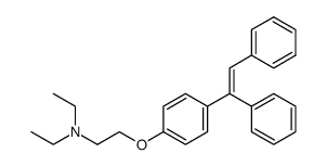 cis-1,2-diphenyl-1-<4-(2-diethylaminoethoxy)phenyl>ethylene结构式