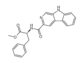 (S)-2-[(9H-β-Carboline-3-carbonyl)-amino]-3-phenyl-propionic acid methyl ester Structure