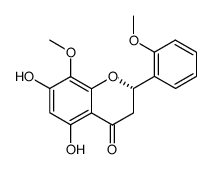 2(S)-5,7-dihydroxy-8,2'-dimethoxyflavanone结构式