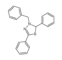 3-benzyl-2,5-diphenyl-2,3-dihydro-[1,3,4]thiadiazole结构式