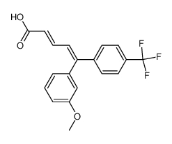 (2E,4Z)-5-(3-Methoxyphenyl)-5-[4-(trifluoromethyl)phenyl]-2,4-pentadienoic acid结构式