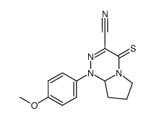 1-(4-methoxyphenyl)-4-thioxo-1,4,6,7,8,8a-hexahydropyrrolo[2,1-c][1,2,4]triazine-3-carbonitrile结构式