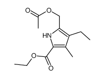 Ethyl 5-(acetoxymethyl)-4-ethyl-3-methyl-1H-pyrrole-2-carboxylate structure