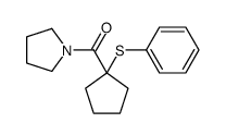 (1-phenylsulfanylcyclopentyl)-pyrrolidin-1-ylmethanone结构式