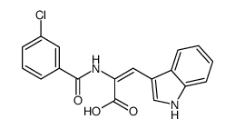 2-[(3-chlorobenzoyl)amino]-3-(1H-indol-3-yl)prop-2-enoic acid Structure