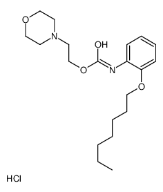 2-morpholin-4-ylethyl N-(2-heptoxyphenyl)carbamate,hydrochloride Structure