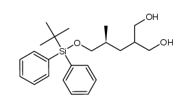 (S)-2-(3-((tert-butyldiphenylsilyl)oxy)-2-methylpropyl)propane-1,3-diol结构式