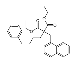 diethyl 2-(naphthalen-1-ylmethyl)-2-(4-phenylbutyl)propanedioate结构式