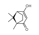 (1R)-4-hydroxy-1.8.8-trimethyl-bicyclo[3.2.1]octen-(3)-one-(2)结构式