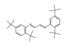 (N,N'E,N,N'E)-N,N'-(etane-1,2-diylidene)-bis(2,5-di-tert-butyl aniline)结构式