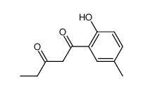 1-(2-hydroxy-5-methyl-phenyl)-pentane-1,3-dione结构式