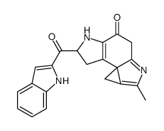 2-(1H-indol-2-ylcarbonyl)-1,2,8,8a-tetrahydro-7-methylcyclopropapyrrolo<3,2-c>indol-4(5H)-one结构式