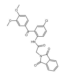 5-chloro-3',4'-dimethoxy-2-(phthalimidoacetamido)benzophenone Structure