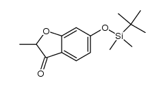 6-tert-Butyldimethylsiloxy-2-methyl-1-benzofuran-3(2H)-one结构式