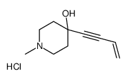 4-but-3-en-1-ynyl-1-methylpiperidin-4-ol,hydrochloride Structure