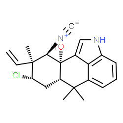 (6aS)-8α-Chloro-9β-ethenyl-6,6aβ,7,8,9,10-hexahydro-10β-isocyano-6,6,9-trimethylnaphth[1,2,3-cd]indol-10aα(2H)-ol Structure