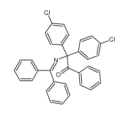 2,2-bis-(p-chlorophenyl)-1,4,4-triphenyl-3-azabut-3-en-1-one结构式