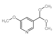 3-(二甲氧基甲基)-5-甲氧基吡啶结构式