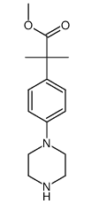 methyl 2-methyl-2-[4-(piperazin-1-yl)phenyl]propanoate结构式