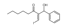 (Z)-2-(hydroxy(phenyl)methyl)-1-iodooct-1-en-3-one结构式