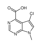 5-chloro-7-methylpyrrolo[2,3-d]pyrimidine-4-carboxylic acid Structure
