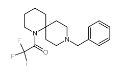 Ethanone, 2,2,2-trifluoro-1-[9-(phenylmethyl)-1,9-diazaspiro[5.5]undec-1-yl]结构式