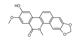 9-hydroxy-8-methoxy-5-methyl-2,3-(methylenedioxy)benzo[c]phenanthridin-6(5H)-one结构式