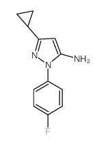 3-CYCLOPROPYL-1-(4-FLUOROPHENYL)-1H-PYRAZOL-5-AMINE结构式