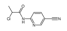 2-chloro-N-(5-cyanopyridin-2-yl)propanamide结构式