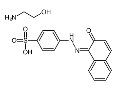 2-aminoethanol,4-[(2Z)-2-(2-oxonaphthalen-1-ylidene)hydrazinyl]benzenesulfonic acid结构式