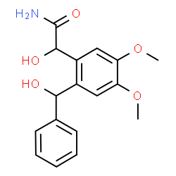 Benzeneacetamide,-alpha--hydroxy-2-(hydroxyphenylmethyl)-4,5-dimethoxy- Structure