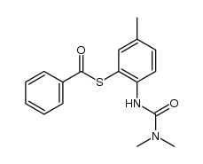 S-benzoyl-N-dimethylcarbamoyl-2-amino-5-methylthiophenol Structure