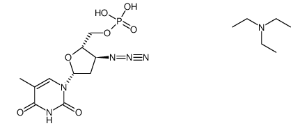 3'-azido-2',3'-dideoxythimidine 5'-monophosphate triethylammonium salt Structure